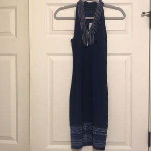 New WHBM jersey style navy dress, XXS